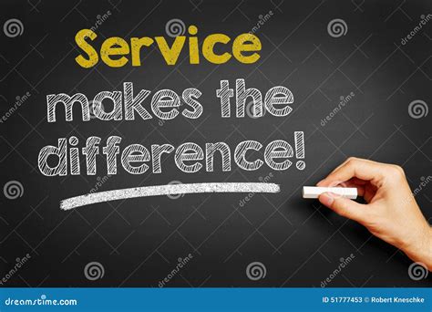 Service Makes the Difference! Stock Image - Image of education