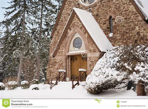 Winter Church Stock Image Image Of Doors Hingers