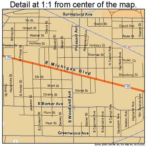 Michigan City Indiana Street Map 1848798