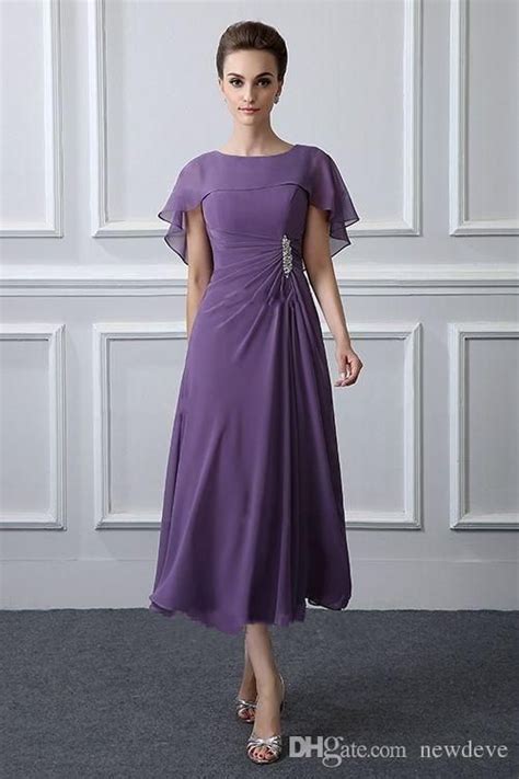 Purple Mother Of The Bride Dresses Tea Length Plus Size Dresses Images 2022