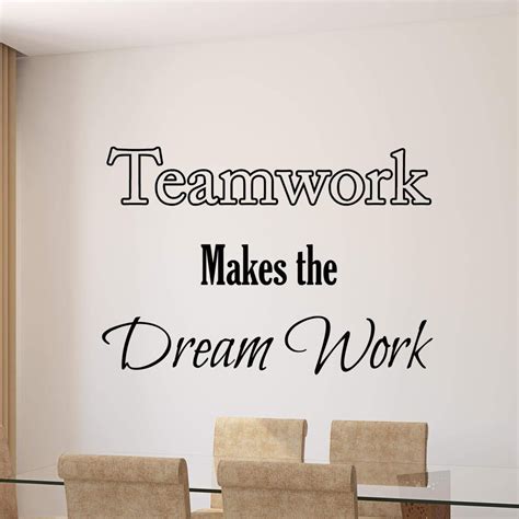 Vwaq Teamwork Makes The Dreamwork Quote Vinyl Decal Home And Office