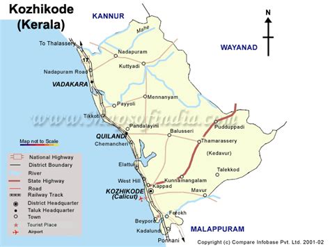 Calicut Kozhikode Maps Calicut Tourist Maps Calicut Tourism Maps