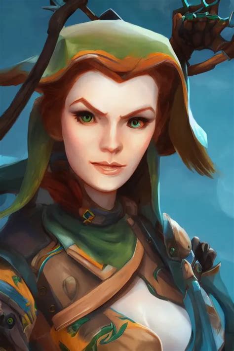 Windranger From Dota 2 High Fantasy Detailed Face Stable Diffusion