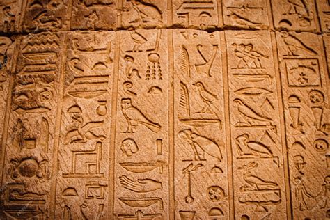 Premium Photo Ancient Egyptian Writing Egyptian Hieroglyphs Wall