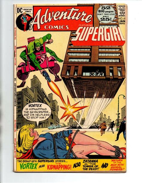 Adventure Comics 414 Bondage Cover Supergirl Zatanna 1972 Fn Vf Comic Books