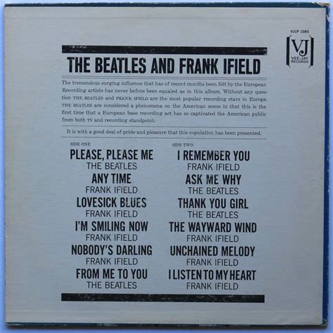 The Beatles And Frank Ifield Authentic 1964 The Beatles And Frank Ifield