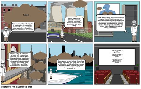 Air Pollution Comic Strip Storyboard By 36d529b6