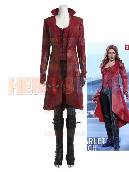 Captain America Civil War Scarlet Witch Cosplay Costume Full Set