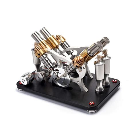 Stirling Engine Kit V4 4 Cylinder Parallel Micro External Combustion