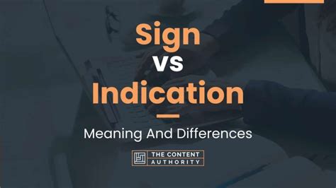 Sign Vs Indication Meaning And Differences