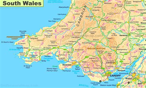 Map Of South Wales