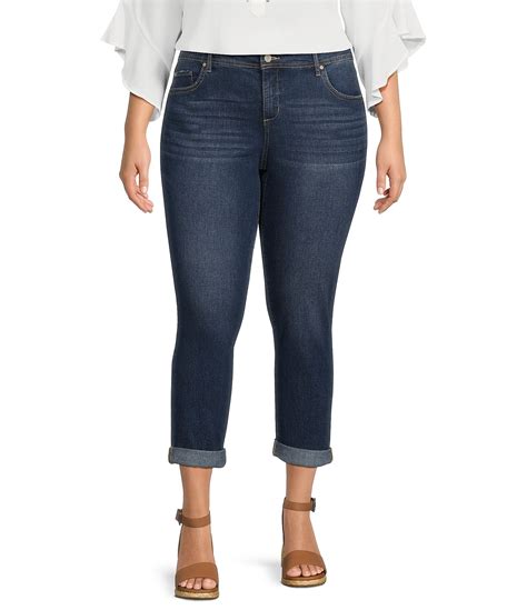 Code Bleu Plus Size Rolled Cuff Weekend Jeans Dillards