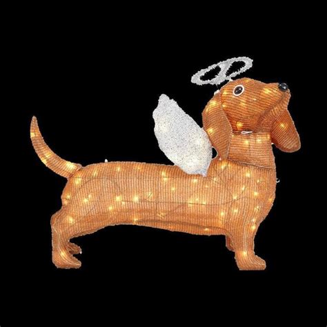 Thank you for your patience and order. Christmas Lighted Outdoor Santa Angel Wing Dachshund Pet ...