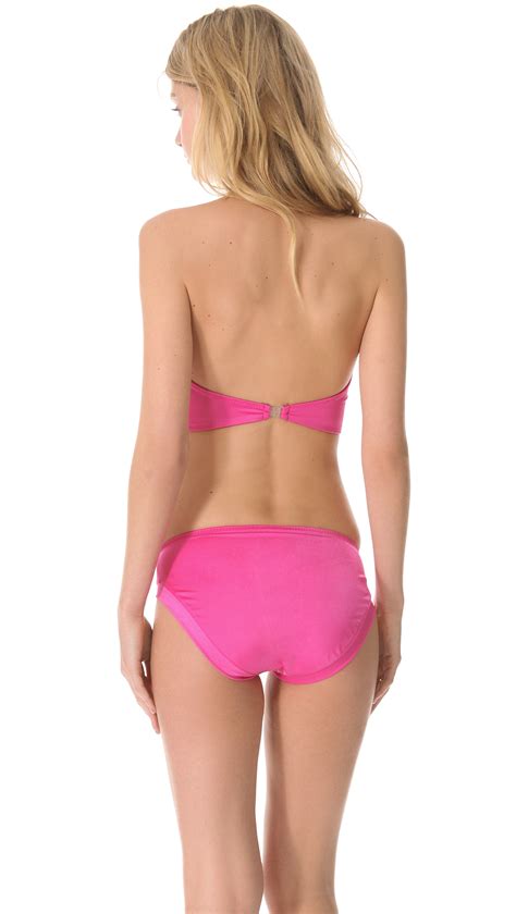 Lyst Norma Kamali Corset Bikini Top In Pink