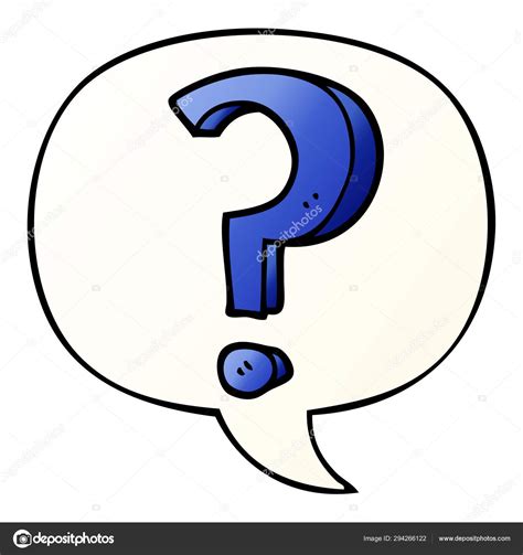 cartoon question mark and speech bubble in smooth gradient style stock vector image by
