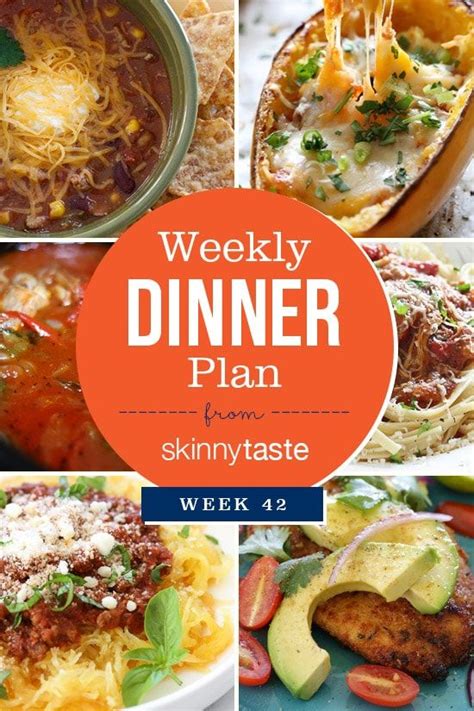 Skinnytaste Dinner Plan Week 42 Skinnytaste Dinner Dinner Plan