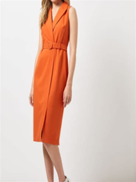 Buy Dorothy Perkins Women Orange Solid Sheath Dress Dresses For Women 10269977 Myntra