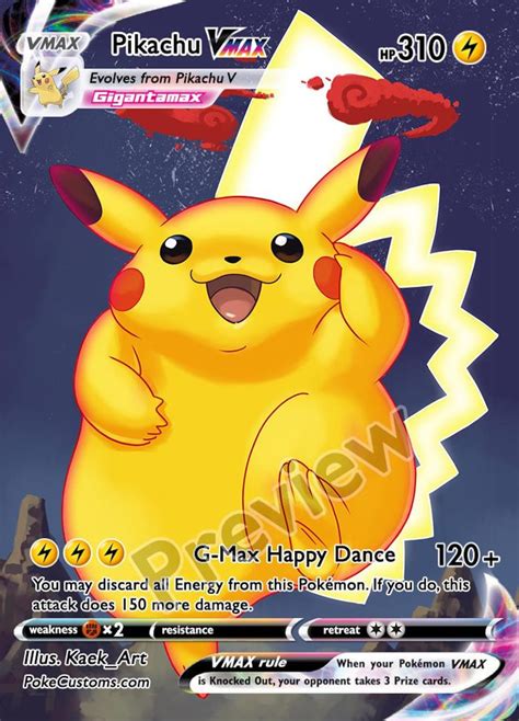 Pikachu Vmax Card English