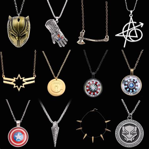 Captain Marvel Necklace For Men Tony Stark Arc Reactor Necklaces The