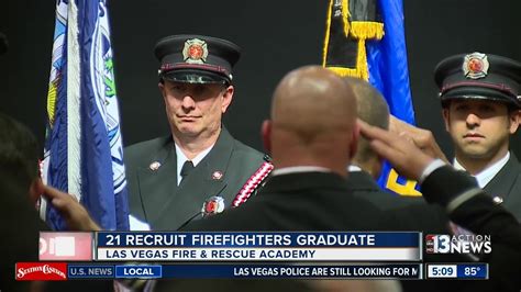21 Recruit Firefighters Graduate Las Vegas Fire And Rescue Academy Youtube