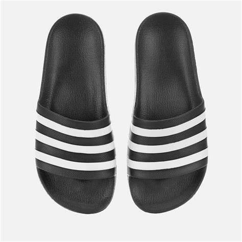 Adidas Adilette Aqua Slide Sandals In Black For Men Lyst
