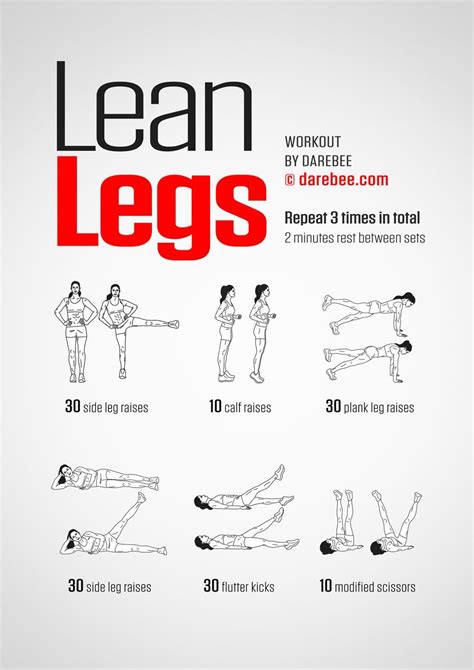 Pin By Brenda On Exercises Lean Leg Workout Leg Workout At Home Workout Plan