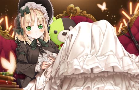 Blonde Hair Chiharu Nekomimibousi96 Dress Goth Loli Green Eyes