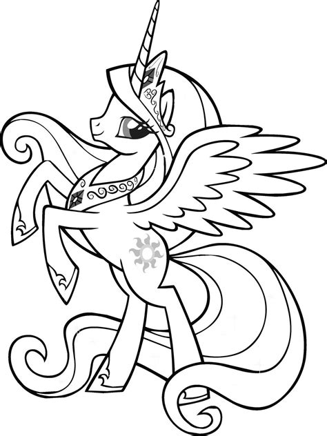 Fluttershy coloring page from my little pony category. Beautiful Queen My Little Pony Coloring Pages ...