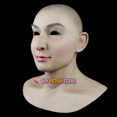 Sf N3 Soft Silicone Realist Human Face Crossdress Full Head Femalegirl Sexy Doll Fetish Mask