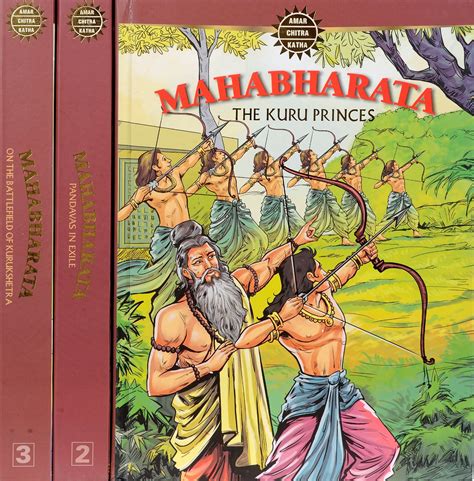 Mahabharata Three Volume Comic Book Exotic India Art