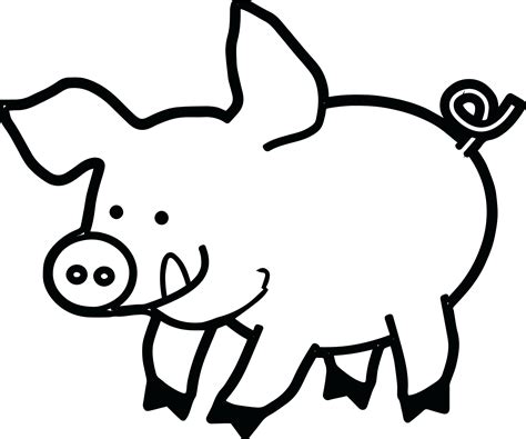 Pig Face Drawing 35 20 Clipart Black And White Pig Face Drawing