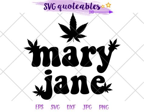 Mary Jane 420 Weed Silhouette Svg Clipart High Life Cannabis Etsy