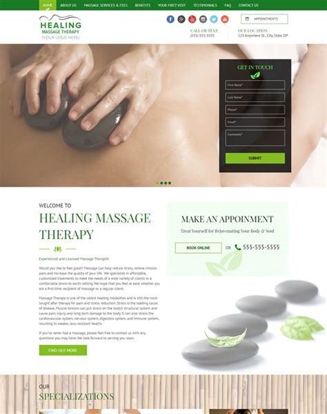 Massage Therapy Website Design Massage Therapy Website Templates At Massage Therapy Websites