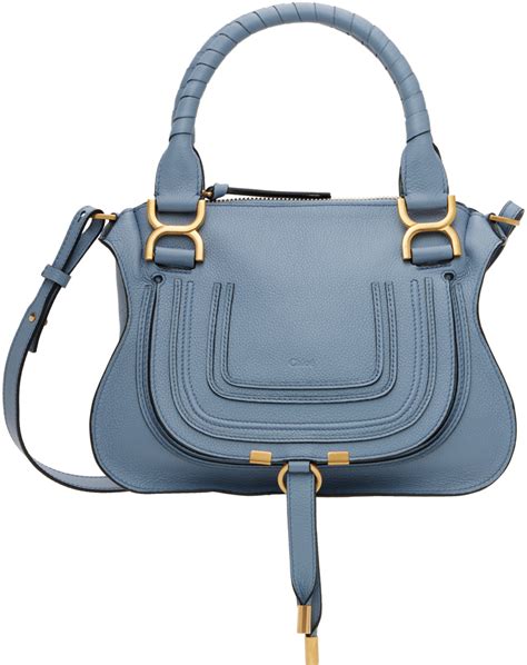 Chloé Blue Small Marcie Double Carry Bag SSENSE Canada