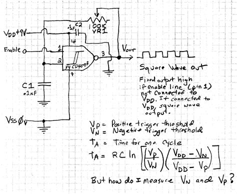 Electrical Using Cd4093 As Schmitt Trigger Oscillator How To Measure