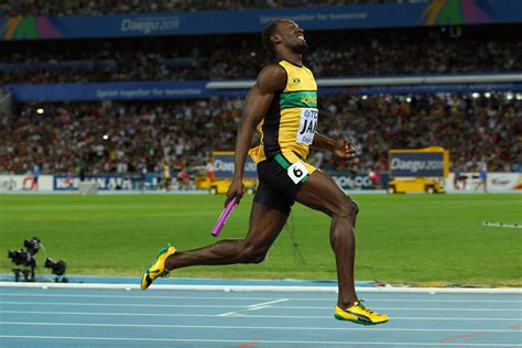 4x100 Relay World Record Usain Bolt 4x100m Relay Puts Jamaican S Legendary Speed On Full
