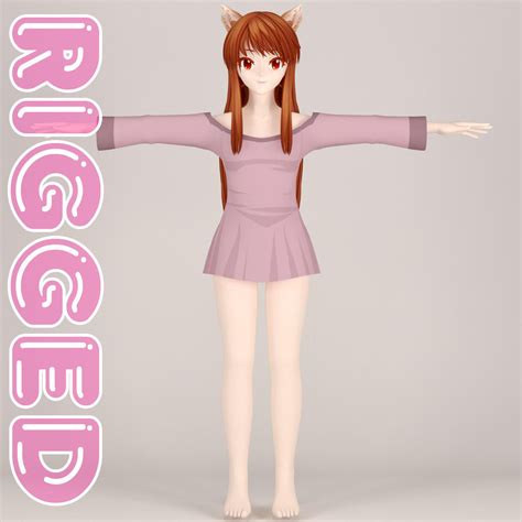 T Pose Rigged Model Of Horo Rigged Cgtrader