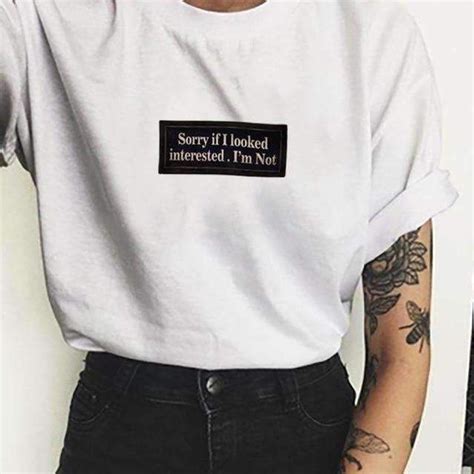 Sorry If I Looked Interested Tee Aesthetic T Shirts Aesthetic Shirts Trendy Shirts