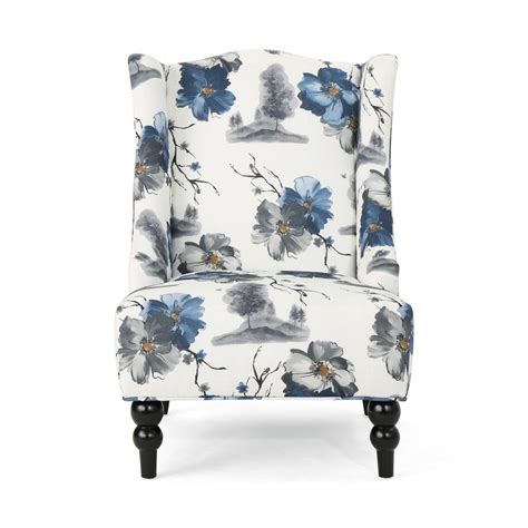 Noble House Arabella Multi Colored Floral Fabric Club Chair 300040