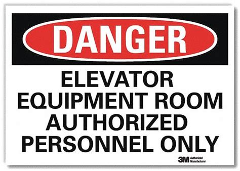Lyle Danger Sign Sign Format Traditional Osha Elevator Equipment Room