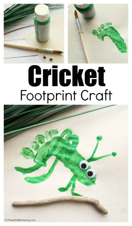Footprint Preschool Cricket Craft