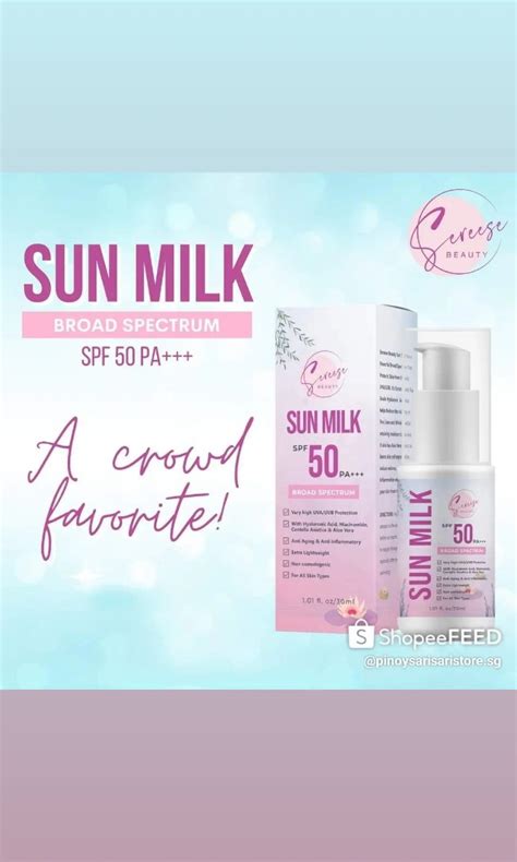 Sereese Beauty Sun Milk Spf50 Beauty And Personal Care Bath And Body