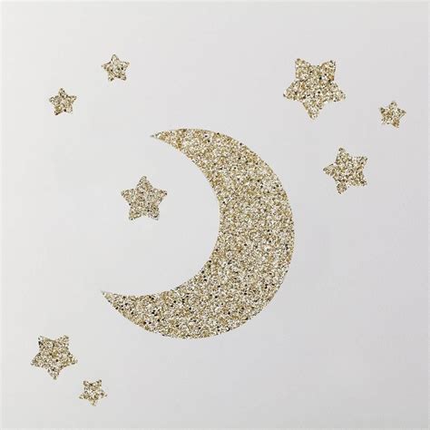 Check spelling or type a new query. Gold Glitter Moon & Stars Wall Stickers Set in 2020 | Gold star stickers, Sticker set, Glitter ...