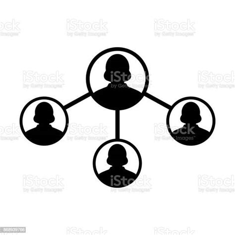 People Group Network Social Connection Icon Vector Female Person