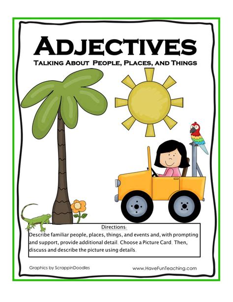 Describing Nouns Adjective Activity Have Fun Teaching