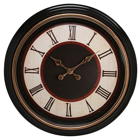 Kiera Grace Everett 20 Inch Round Wall Clock With Gold Accents And