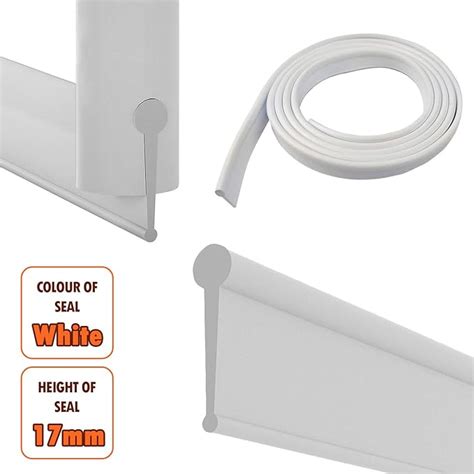 Ecospa Replacement Rubber Seal For Folding Bath Shower Enclosure Doors In White • 2 Metres