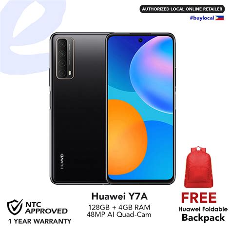 Huawei Y7a Internal 128gb4gb Ram 667 Fhd Display 48mp Ai Quad Cam