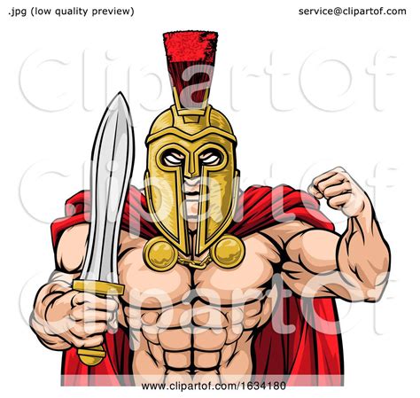 Spartan Trojan Sports Mascot By Atstockillustration 1634180