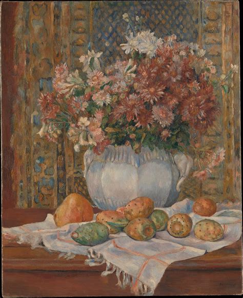 Auguste Renoir Still Life With Flowers And Prickly Pears The Met